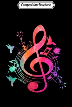 Paperback Composition Notebook: Music Theory Song Lyrics Music Themed Gift Journal/Notebook Blank Lined Ruled 6x9 100 Pages Book