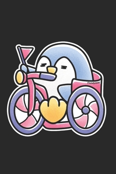 Sporty Penguin Bike Notebook: Graph Paper Journal 6x9 - 120 Pages
