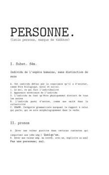 Paperback Personne [French] Book
