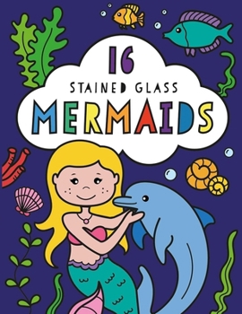Paperback Stained Glass Coloring Mermaids Book