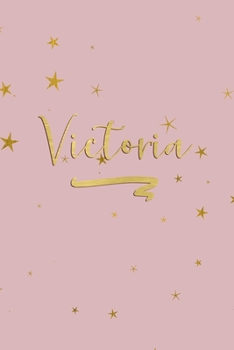 Paperback Victoria: Personalized Journal to Write In - Rose Gold Line Journal Book