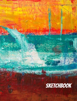 Hardcover Sketchbook: Abstract Paint Design Drawing Book