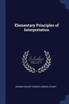 Paperback Elementary Principles of Interpretation Book