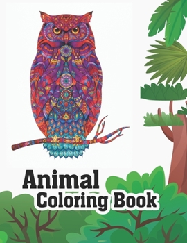 Paperback Animal Coloring Book: Stress Relieving Designs to Color. Extra-Thick High-Quality Perforated Pages . Book