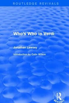 Hardcover Who's Who in Verdi Book