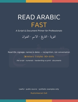 Paperback Read Arabic Fast: A Script & Document Primer for Professionals Book