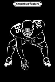 Paperback Composition Notebook: American Football - Defensive Like Quarterback Linebacker Journal/Notebook Blank Lined Ruled 6x9 100 Pages Book