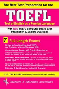 Paperback TOEFL with Cassettes (Rea) - The Best Test Prep for the TOEFL Book