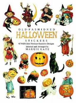 Paperback Old-Fashioned Halloween Stickers: 67 Full-Color Pressure-Sensitive Designs Book