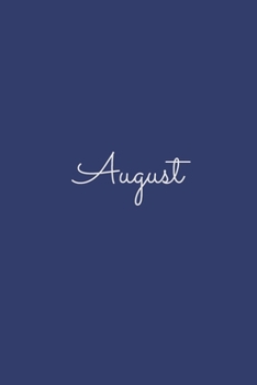 August: notebook with the name on the cover, elegant, discreet, official notebook for notes, dot grid notebook,