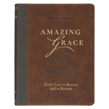 Leather Bound Devotional Amazing Grace Faux Leather Book