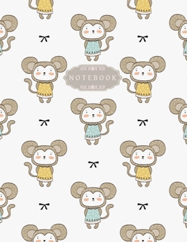 Notebook: Cute brown Mouse Cover Lined Journal Note Taking System for School and University | 8.5 x 11 – 110 College-ruled - Journal, Notebook, Diary, Composition Book
