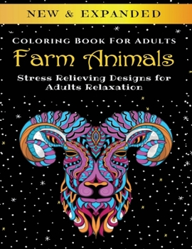 Paperback Farm Animals - Adult Coloring Book: Stress Relieving Designs for Adults Relaxation Book