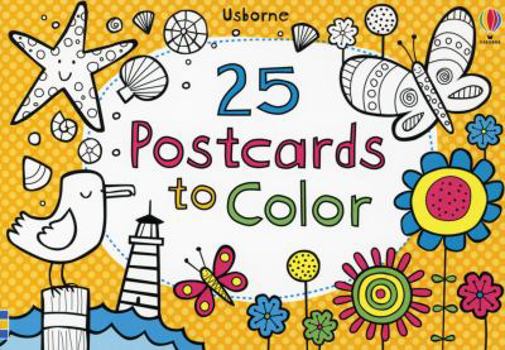 Hardcover 25 Postcards to Color Book