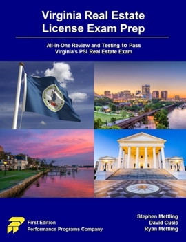Paperback Virginia Real Estate License Exam Prep: All-in-One Review and Testing to Pass Virginia's PSI Real Estate Exam Book
