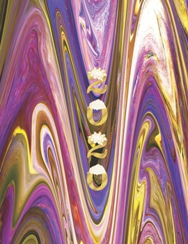 Paperback 2020: Marble Yearly Planner with monthly weekly calendars and budgets [Large Print] Book