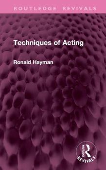 Hardcover Techniques of Acting Book