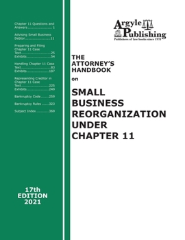 Paperback The Attorney's Handbook on Small Business Reorganization Under Chapter 11 Book