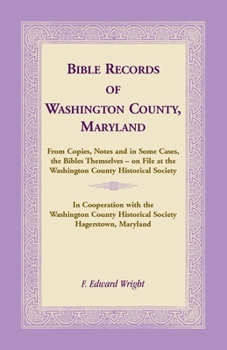 Paperback Bible Records of Washington County, Maryland Book