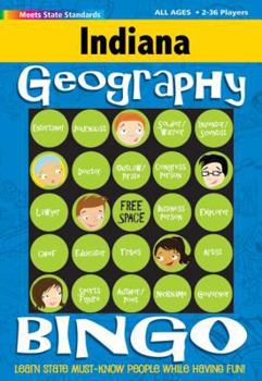Hardcover Indiana Geography Bingo Game Book