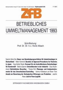 Paperback Betriebliches Umweltmanagement 1993 [German] Book