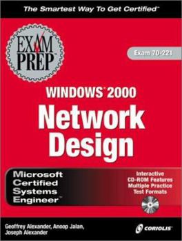 Hardcover MCSE Windows 2000 Network Design Exam Prep (Exam: 70-221) Book