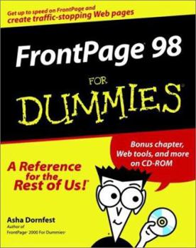 Paperback FrontPage 98 for Dummies [With *] Book