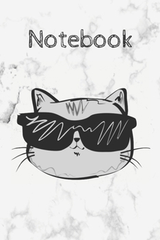 Paperback marble cat notebook: Cute Inspirational Notebook marble Gift for Women, men, Teachers; Trendy Marble Notebook Book