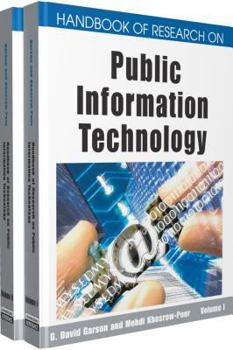 Hardcover Handbook of Research on Public Information Technology Book