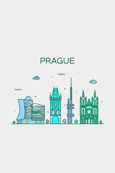 Paperback Prague Minimalist Travel Notebook [Lined] [6x9] [110 pages] Book