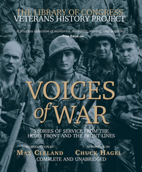 Hardcover Voices of War Compact Disk: Stories of Service from the Homefront and the Frontlines Book