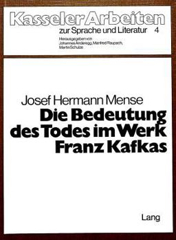 Paperback Die Bedeutung Des Todes Im Werk Franz Kafkas [German] Book