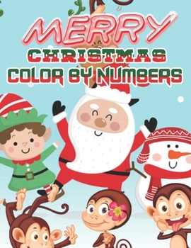 Merry Christmas Color By Numbers: a beautiful colouring book with Christmas designs on a black background, for gloriously vivid colours