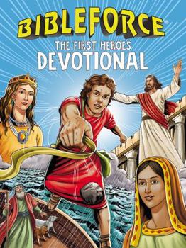 Hardcover Bibleforce Devotional: The First Heroes Devotional Book