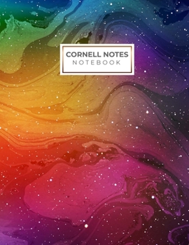 Cornell Notes Notebook: Trendy Space Marble Cover Design Cornell Note Paper Notebook. Nifty Large College Ruled Medium Lined Journal Note Taking System for School and University