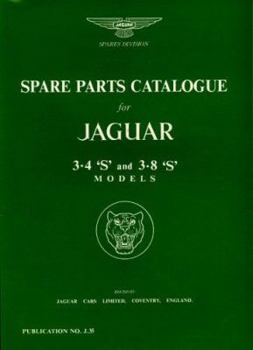 Paperback Jaguar 34s & 38s Parts Catalog Book