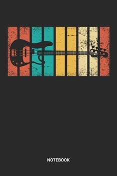 Notebook: Dotted Lined Retro Guitar Themed Notebook (6x9 inches) ideal as a Vintage Guitar Fan Journal. Perfect as a Guitarist and Jam Tablature Book ... Lover. Great gift for Kids, Men & Women