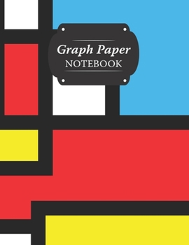 Paperback Graph Paper Notebook: AbstractBold Colors Grid Paper Quad Ruled 5 Squares Per Inch Large Graphing Paper For Math Science 8.5" By 11" Book