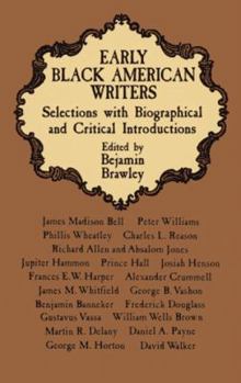 Paperback Early Black American Writers Book