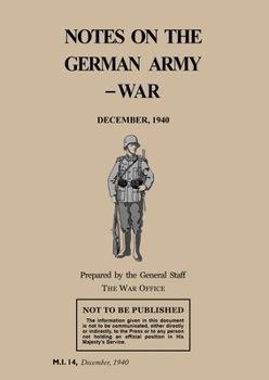 Paperback Notes on the German Army-War: December 1940 Book