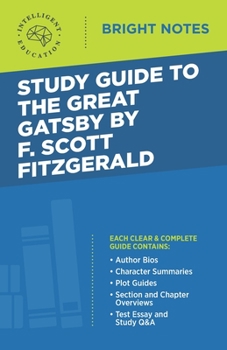 Paperback Study Guide to The Great Gatsby by F. Scott Fitzgerald Book