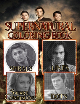 Paperback Supernatural Coloring book: Spirals, Dots, Lines, Square Continuous : New kind of stress relief Book