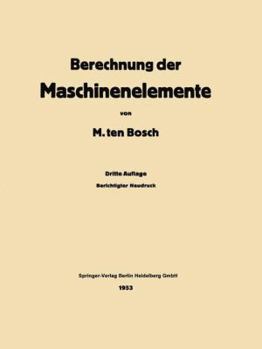 Paperback Berechnung Der Maschinenelemente [German] Book
