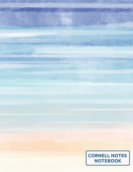 Cornell Notes Notebook: Pretty Blue Watercolor Print - Cornell Notebook Note Taking System and Method - College Ruled Notetaking Journal for Middle School, High School and University Students