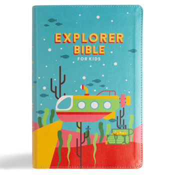 CSB Explorer Bible for Kids, Underwater Adventure LeatherTouch, Red Letter, Full-Color Design, Photos, Illustrations, Charts, Videos, Activities, Easy-to-Read Bible Serif Type