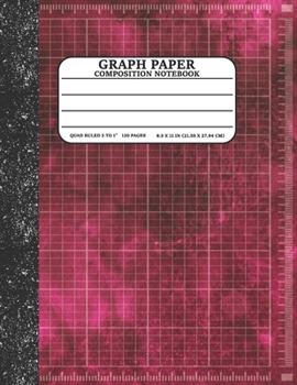 Graph Paper Composition Notebook: Math and Science Lover Graph Paper Cover Watercolor Pink (Quad Ruled 5 squares per inch, 120 pages) Birthday Gifts For Math Lover Teacher,Student Notebook