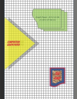 Paperback Graph Paper Notebook 8.5 x 11 IN, 21.59 x 27.94 cm: 1/4 inch thin = 0.25" squares perfect binding, non-perforated, Double-sided Composition Graph Pape Book