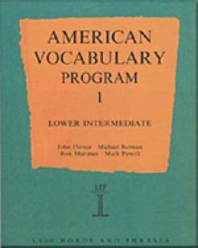 Paperback American Vocabulary Program 1: Lower Intermediate Book