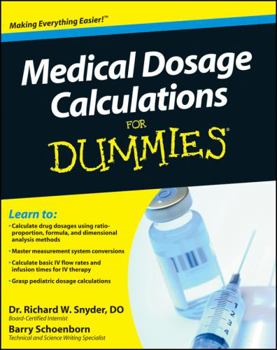 Paperback Medical Dosage Calculations for Dummies Book