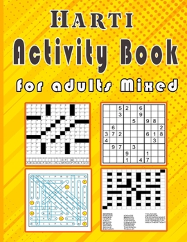 Paperback Harti Activity book for adults Mixed: Puzzle book mixed ! Soduko, word search, CodeWord and word Fill In / 8,5"x11" 112 pages [Large Print] Book